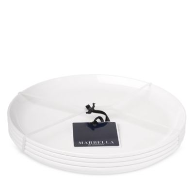 Marbella Melamine Stackable Dinner Plate, Set of 4