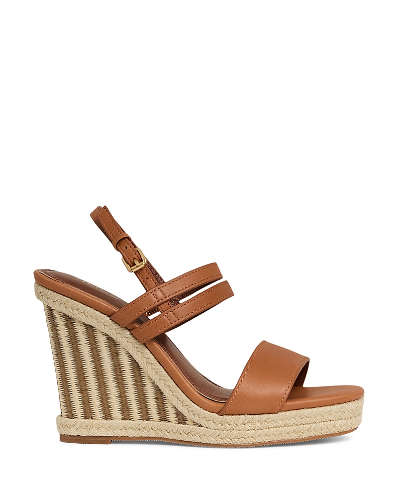 REISS WOMEN'S RAFFIA WEDGE HEEL SANDALS
