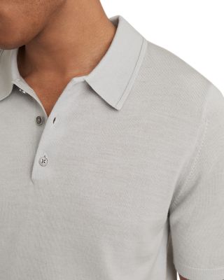 Manor Half Button Merino Wool Polo Shirt
