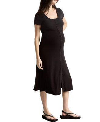 The Softest Rib Maternity/Nursing Midi Dress