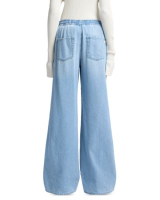 Drawstring High Rise Wide Leg Jeans in Hana