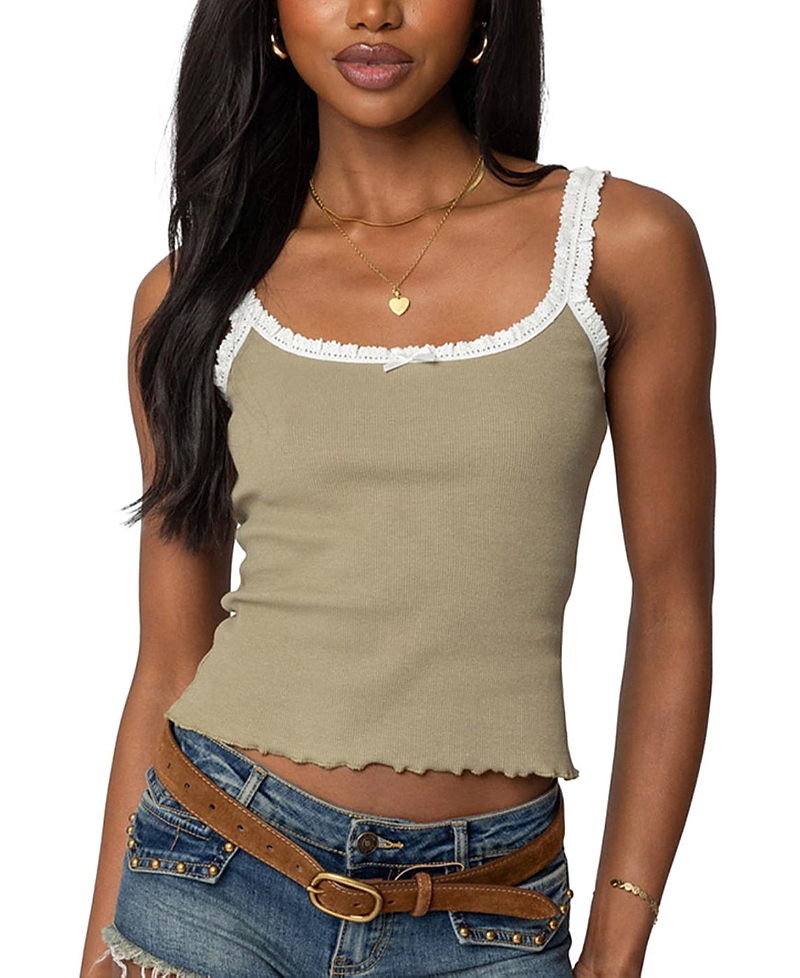 Edikted Teagan Ribbed Tank Top