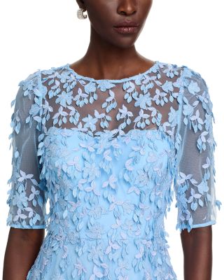 Tulle 3D Petal A Line Gown