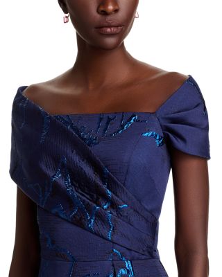 Asymmetrical Jacquard Gown