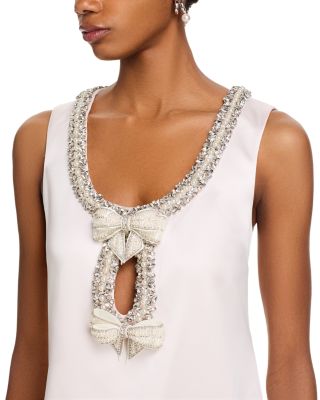 Satin Bow Mini Dress - Exclusive