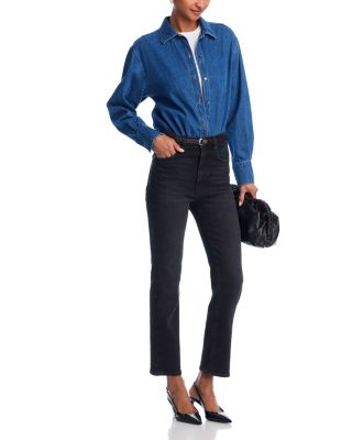 The Pencil High Rise Crop Jeans in Ultra