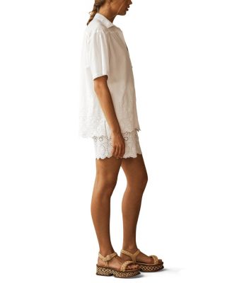 CRU Lace Cut-Out Belted Short