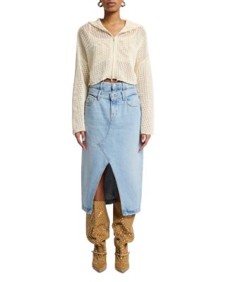 Double Waisted Denim Skirt