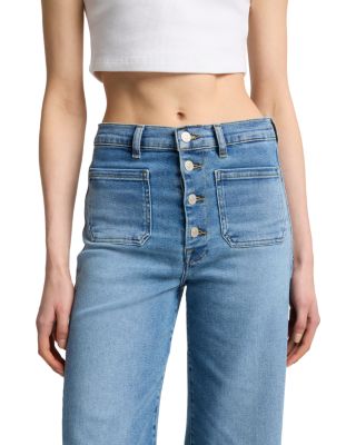 Ultra High Rise Cropped Flare Jeans in Fancy