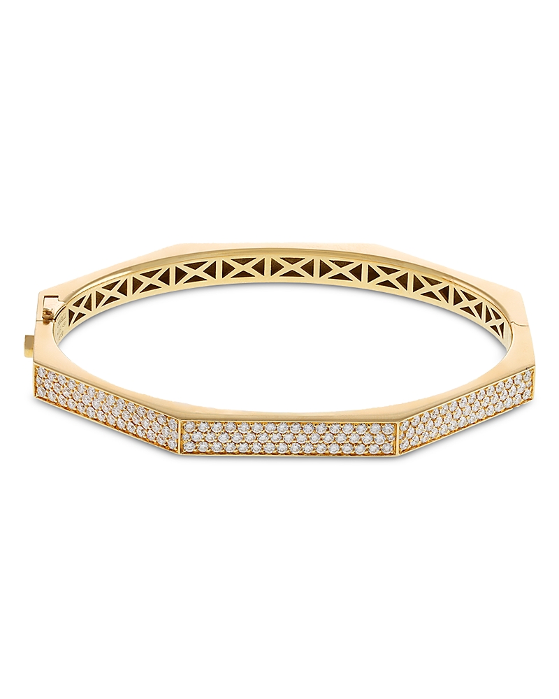 Crivelli 18k Yellow Gold Like Diamond Bangle Bracelet In Gold