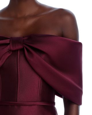Bow Detail Shoulder Gown