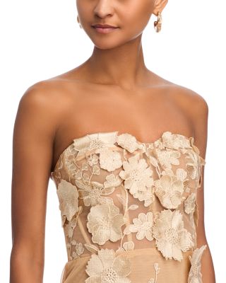 Long 3D Floral Gown - Exclusive