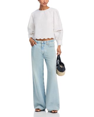 Alissa Broiderie Top