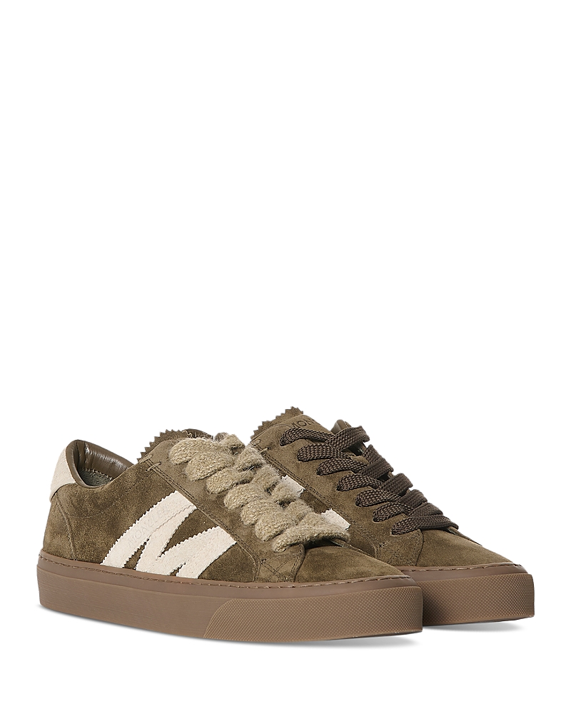 Moncler Men's Monaco 2 Low Top Sneakers In Green