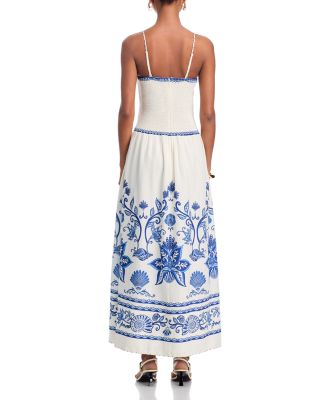 Shell Garden Sleeveless Midi Dress