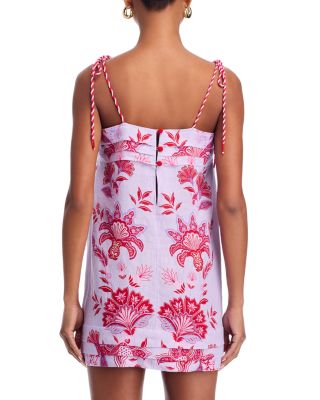 Porcelain Garden Linen Mini Dress