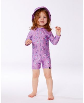 Girls' Printed Long Sleeve One-Piece Rashguard - Baby