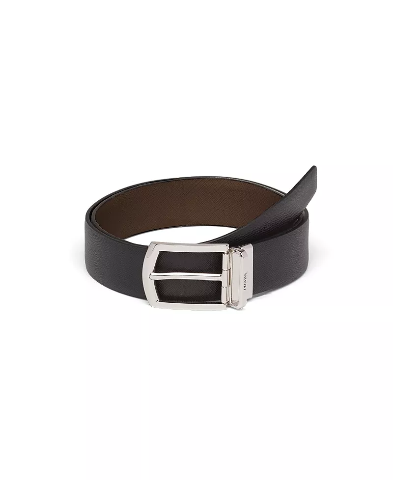 Prada Reversible Saffiano Leather Belt
