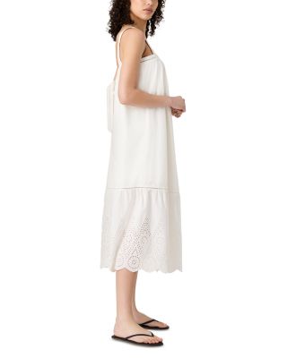 Cotton Square Neck Midi Dress