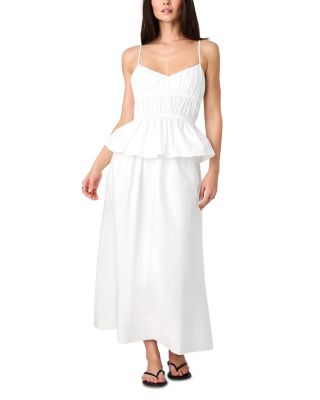 Poplin Strappy Peplum Top