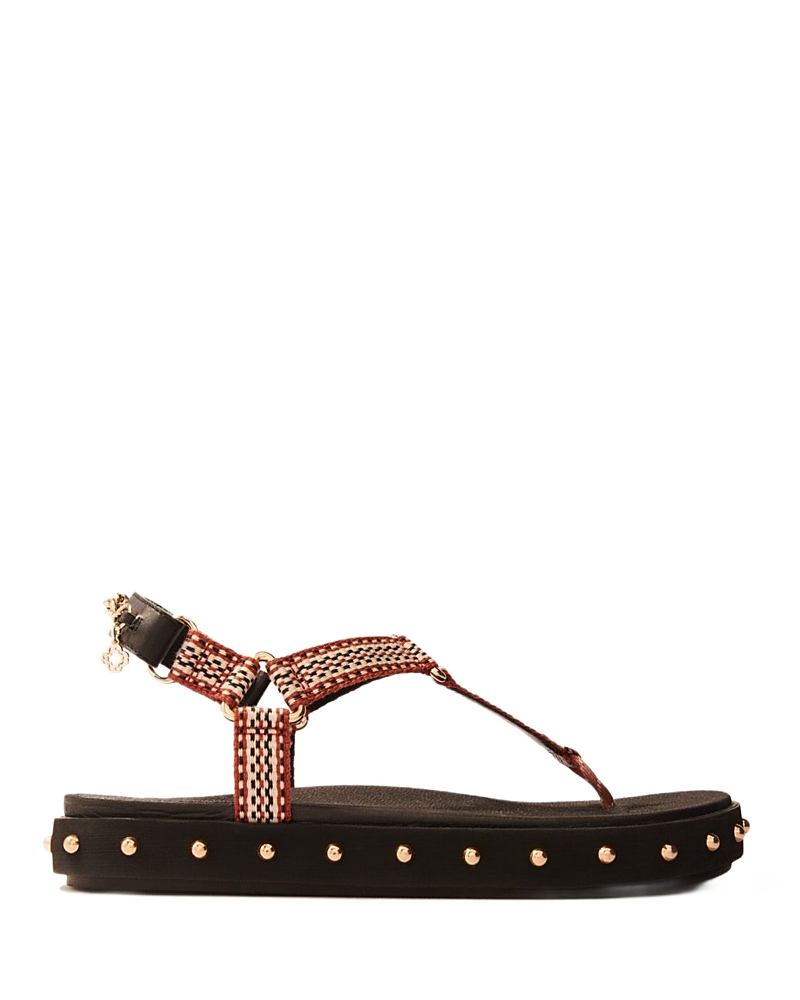 Maje Flat Rope And Leather Sandals