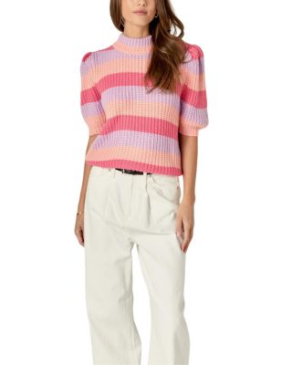 Women's Stripe Mockneck Sweater