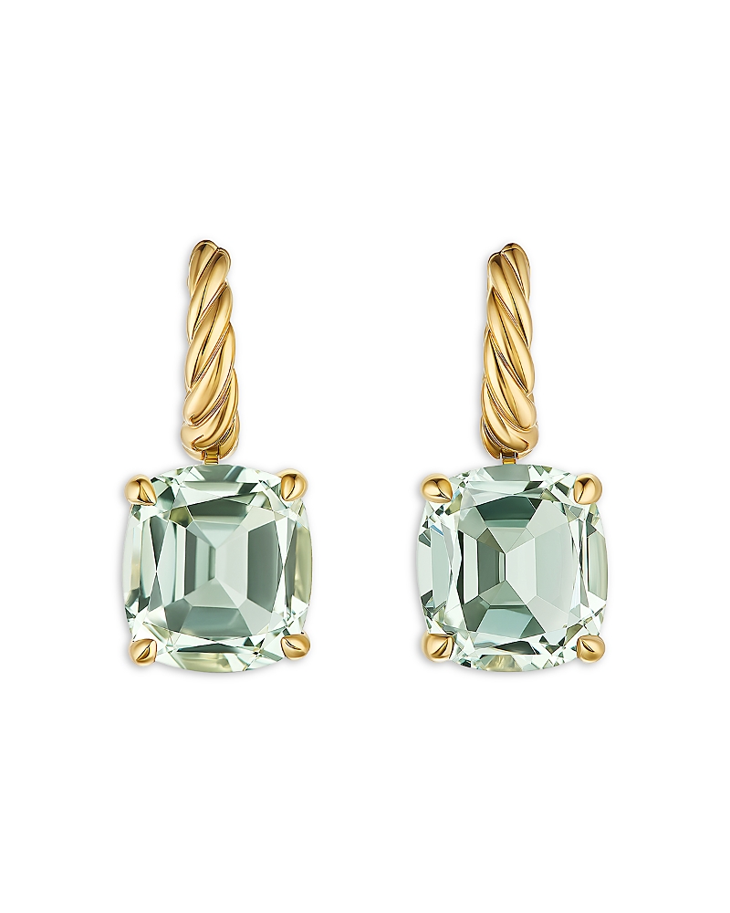 David Yurman Marbella Drop Earrings in 18K Yellow Gold with Gemstone, 25mm