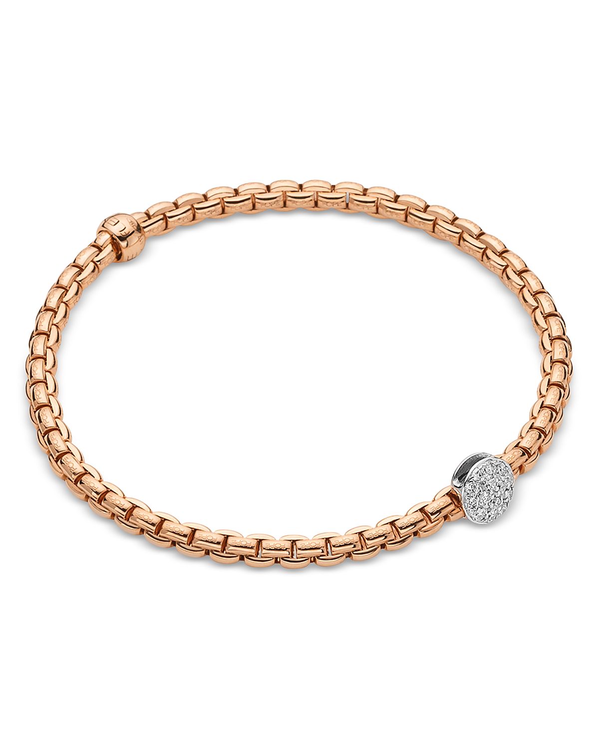Fope 18K Rose Gold Eka Diamond Bangle Bracelet