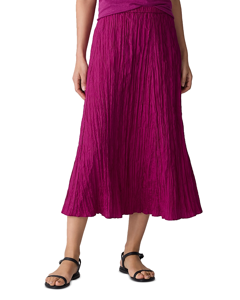Eileen Fisher Crushed Silk Flared Skirt