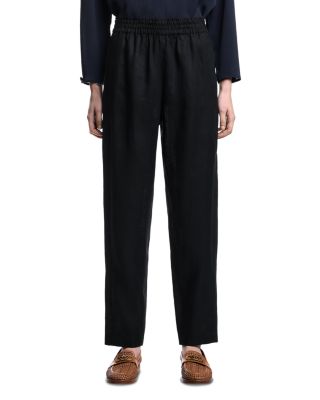 Emporio Armani - Elasticated Waist Linen Trousers