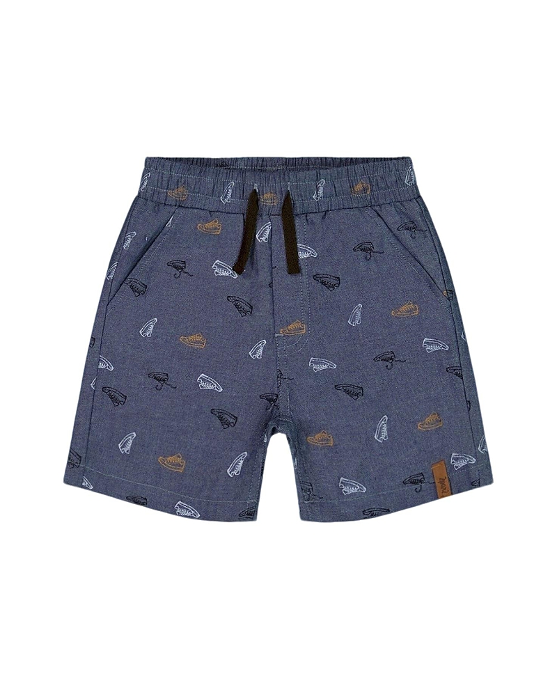 Deux par Boys' Printed Chambray Short