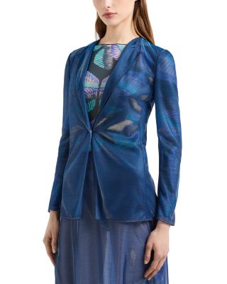 Iridescent Jersey Blazer