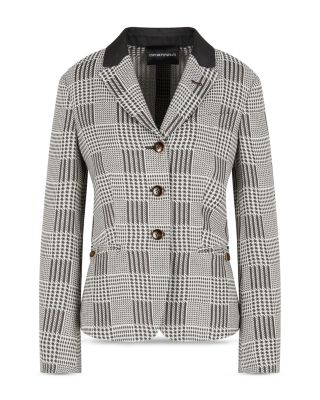 Multi Patterned Checkered Blazer