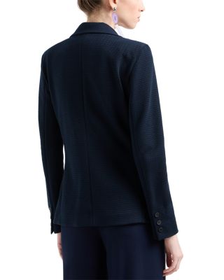 Textured Jacquard Jersey Knit Blazer Jacket