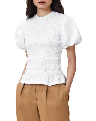 White Peplum Top - Bloomingdale's