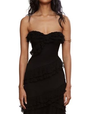 Harrison Silk Ruffled Gown