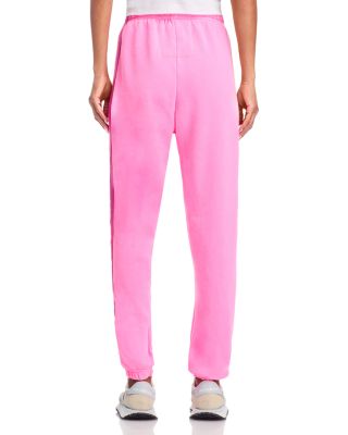 Rainbow-Stripe Sweatpants in Neon Pink - Exclusive