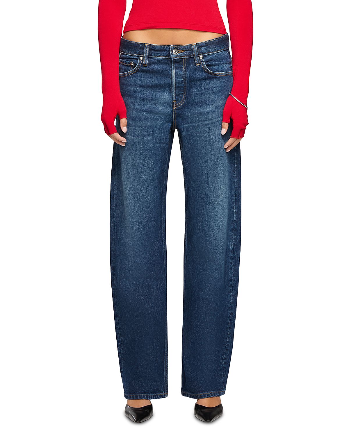 Eb Denim Alida High Rise Bowed Leg Jeans