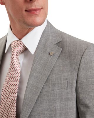 Check Classic Wool Slim Fit Suit Jacket