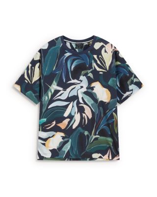 Almoi Short Sleeve Floral Print Tee