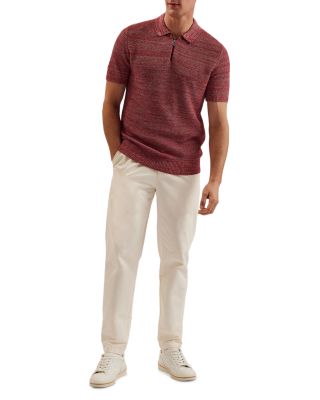 Blossam Textured Quarter Zip Polo Shirt
