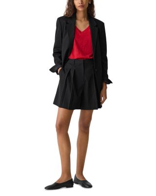 Pleated Linen Shorts