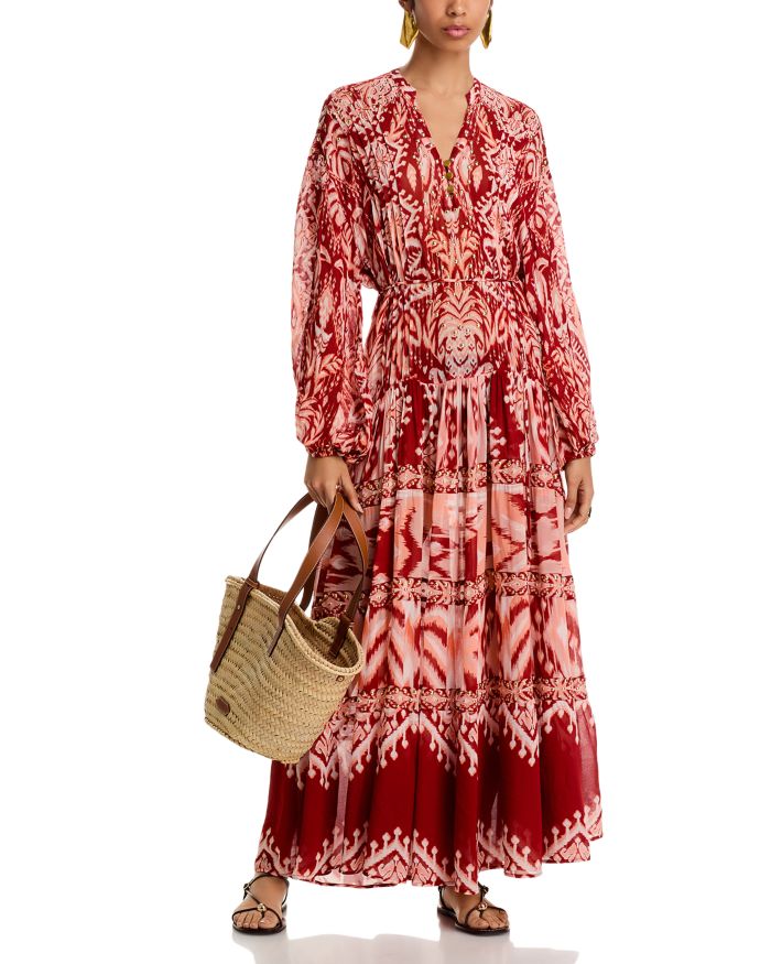 Tropical Tapestry Metallic Dress