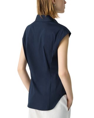 Cinched Cap Sleeve Shirt in Good Cotton