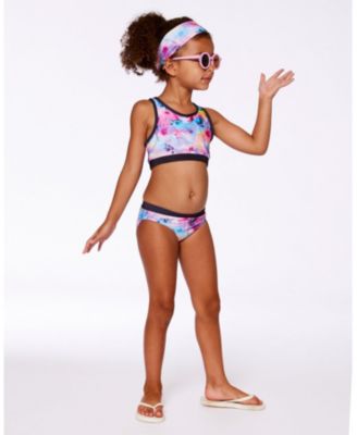 Girls' Printed Two-Piece Racerback Swimsuit - Little Kid