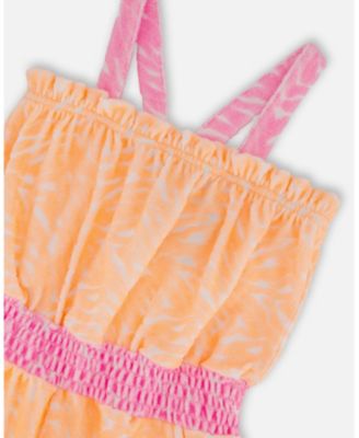 Girls' Printed Terry Cloth Romper - Little Kid