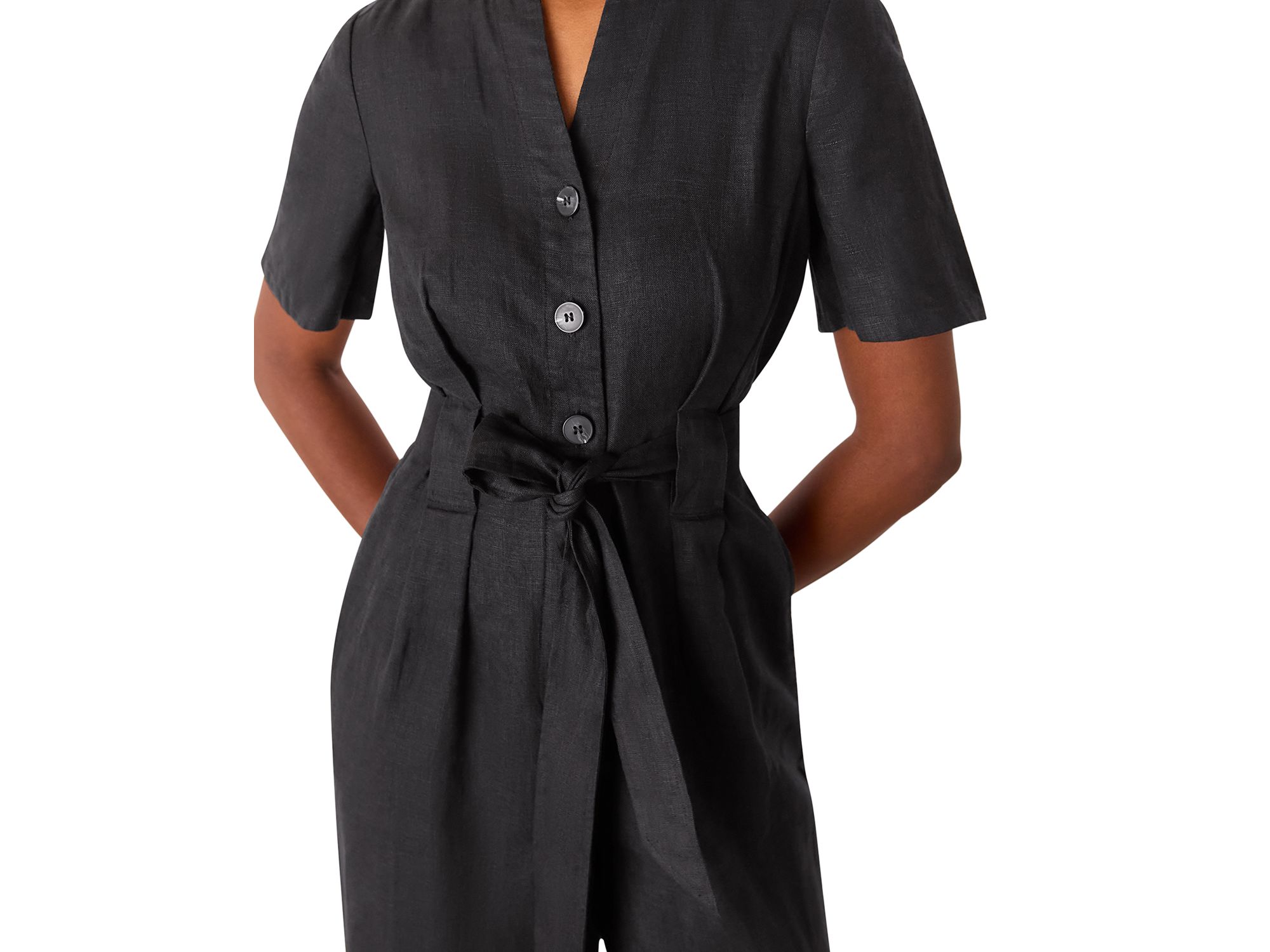 Fiona Linen Button Front Jumpsuit — Image 5