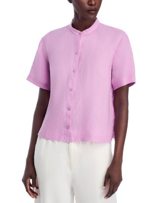 Eileen Fisher - Linen Mandarin Collar Shirt