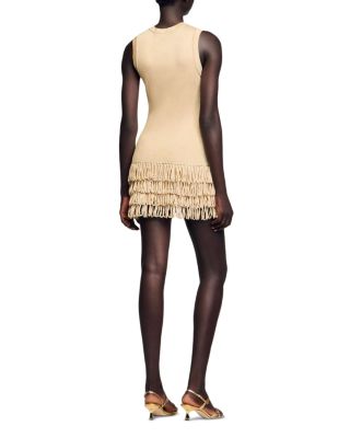 Fringe Trim Mini Dress