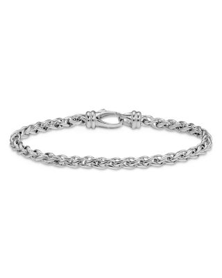 Wheat Chain Bracelet in Sterling Silver, 4mm